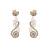 JC Designs  Two Tone Gold Black Rhodium Electro Plated Chandelier Earrings (Yellow)