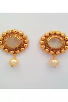 Grandiose Gold Bead Designer Earrings.