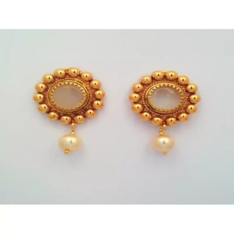 Grandiose Gold Bead Designer Earrings.