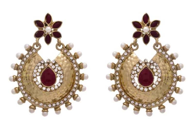 JFL - Radiant Red Designer Earring.  