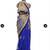 Royal Blue and Golden embroidered Net saree with blouse