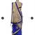 Royal Blue and Golden embroidered Net saree with blouse