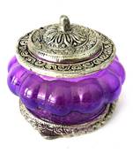 Glass Mouth-freshener box: Purple