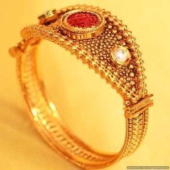 Ruby Antique Openable Kada 2