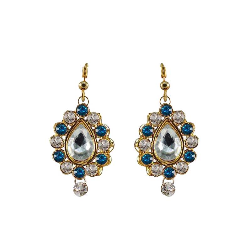 Stone Studded Brass Earring