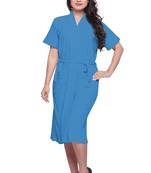 Aqua Turkish Cotton Bathrobe