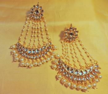 Jhoomer Kundan And Pearl Danglers 1