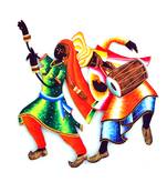 Multicolor punjabi couple wall-art