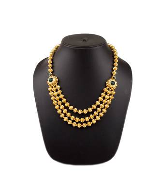 Jav Mani Triveni Haar 24K Gold Plated Alloy Necklace 1