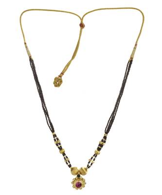 Fancy Saaj Ghat Manchali 24K Gold Plated Alloy Mangalsutra 2