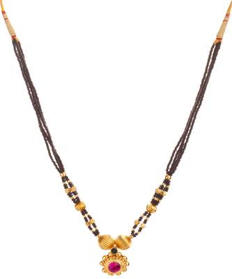 Fancy Saaj Ghat Manchali 24K Gold Plated Alloy Mangalsutra 3