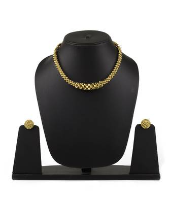 Utarband Tushi 24K Gold Plated Alloy Necklace And Earring Set 1