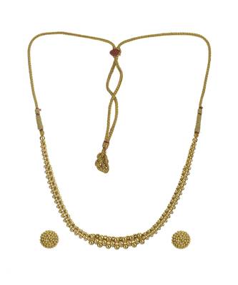 Utarband Tushi 24K Gold Plated Alloy Necklace And Earring Set 2