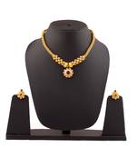 Jijamata Thushi 24K Gold Plated Alloy Necklace And Earring Set