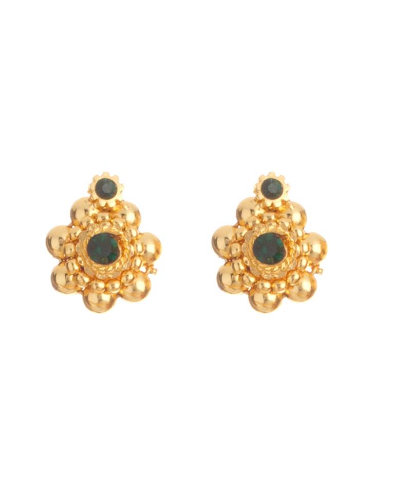 Jav Mani Triveni Haar 24K Gold Plated Alloy Necklace And Earring Set