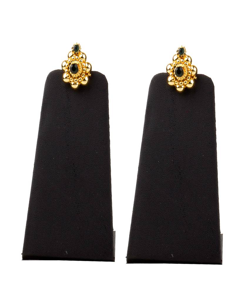 Jav Mani Triveni Haar 24K Gold Plated Alloy Necklace And Earring Set