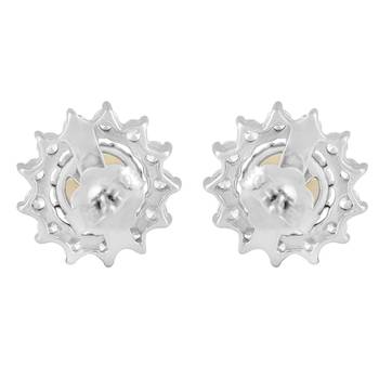 Allure 925 Sterling Silver Stud Earring with Single Stone Citrine Gemstone 4