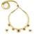 Five Pandal Jav Mani Haar 24K Gold Plated Alloy Necklace and Earring Set