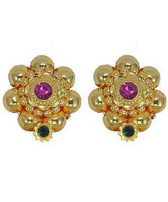 Black And Golden Mani 24K Gold Plated Alloy Necklace And Earring Set 4