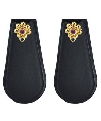 Black And Golden Mani 24K Gold Plated Alloy Necklace And Earring Set 5