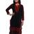Ada Handmade Lakhnavi Chikan Large Black Faux Georgette Lucknow Chikankari Long Kurti-