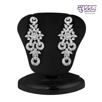 Sukkhi Classy Rhodium plated AD Stone Necklace Set 3