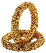 Golden Checks On The Inner Side With Gold Works