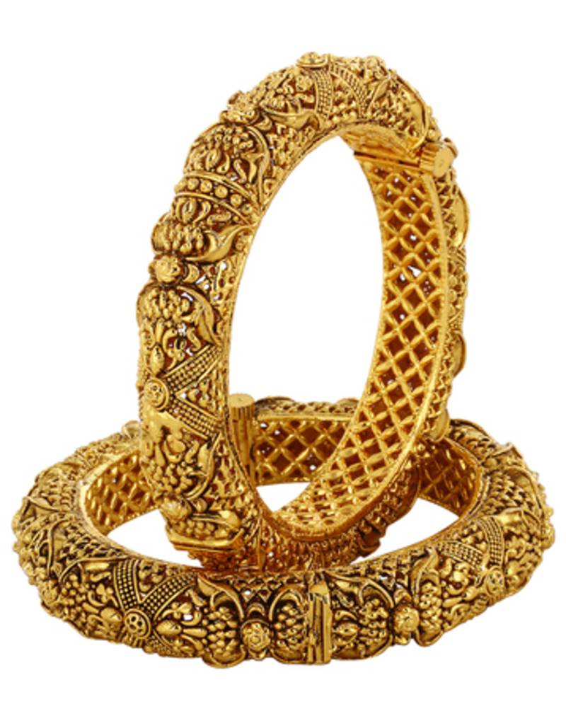 Golden Checks On The Inner Side With Gold Works
