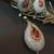 american diamond ruby pendant set