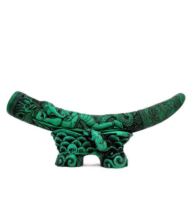 Green tusk (ganesha impressioned) home-decor