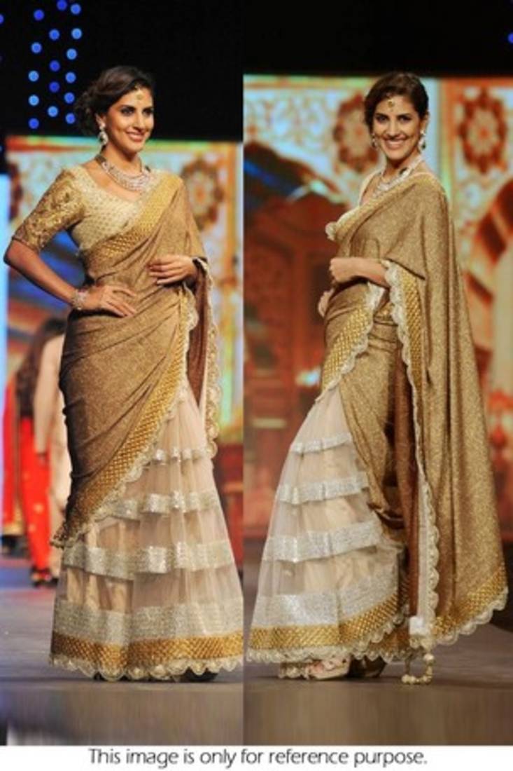 Perizaad Zorabian Cream Heavy Saree