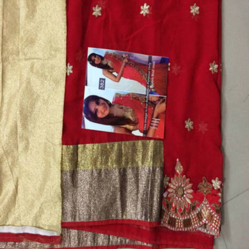Bipasha Basu Red fancy Designer Saree