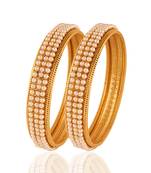 Gold Plated Pearl Stylish Bangles