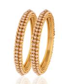 Gold Plated Pearl With Attractivr Bangles