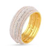 White Pearl Fancy Stone Bangles