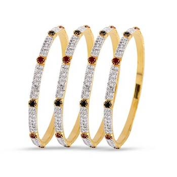 Maroon Green Exclusive Stone Bangles 1