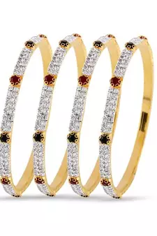 Maroon Green Exclusive Stone Bangles