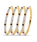 Maroon Green Exclusive Stone Bangles