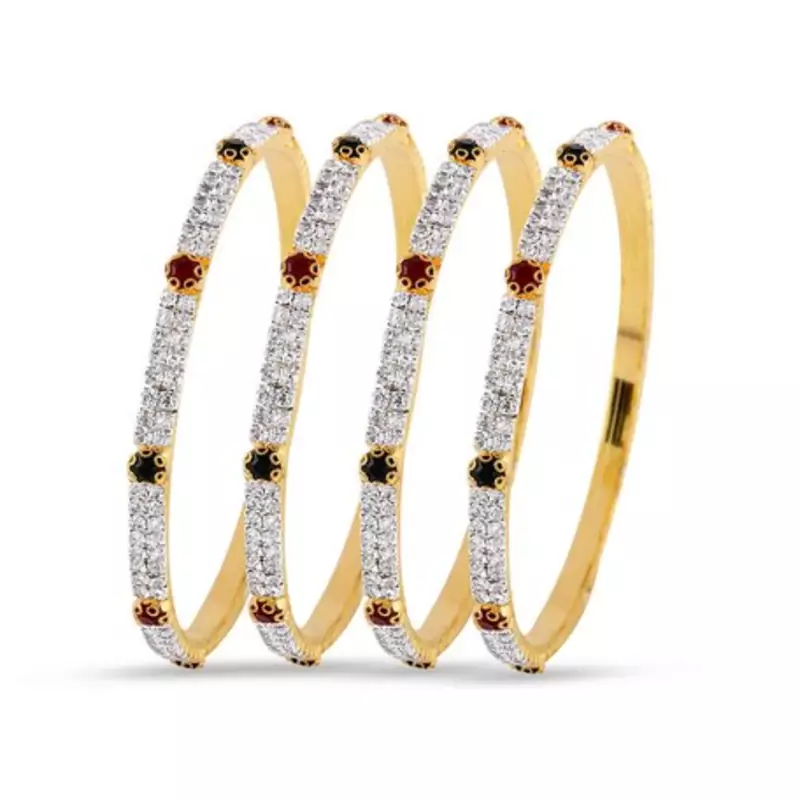 Maroon Green Exclusive Stone Bangles