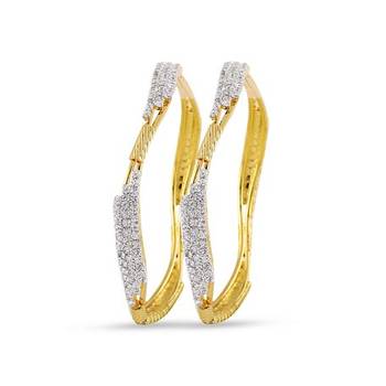 White Creative Stone Bangles 1