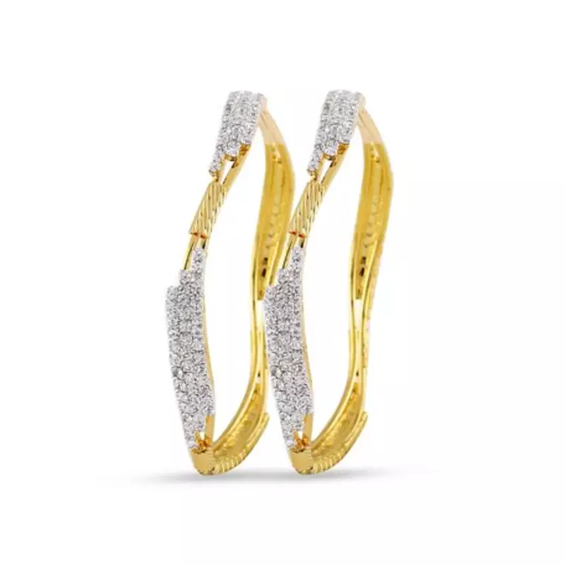 White Creative Stone Bangles