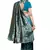 Turquoise plain Banarasi Silk saree with blouse