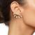 Flower Pearl American Diamond CZ  Gold Plated Dangling Earring for Women