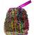 Jute With Multi Colour Furr Work Bag