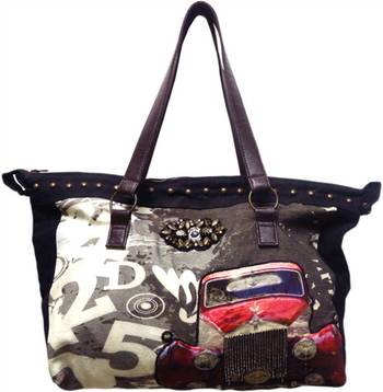 Cotton Duck With Digital Printing& Stud Work Bag 1