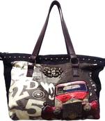 Cotton Duck With Digital Printing& Stud Work Bag