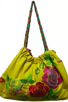 Rose Flowermachine Embroidery Work Bag