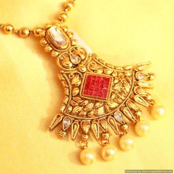Kundan Ruby Polki Pendant Set 2