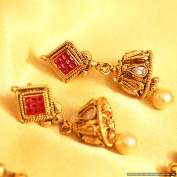 Kundan Ruby Polki Pendant Set 3