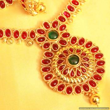 Multicolour Polki Kempu Necklace Set 2